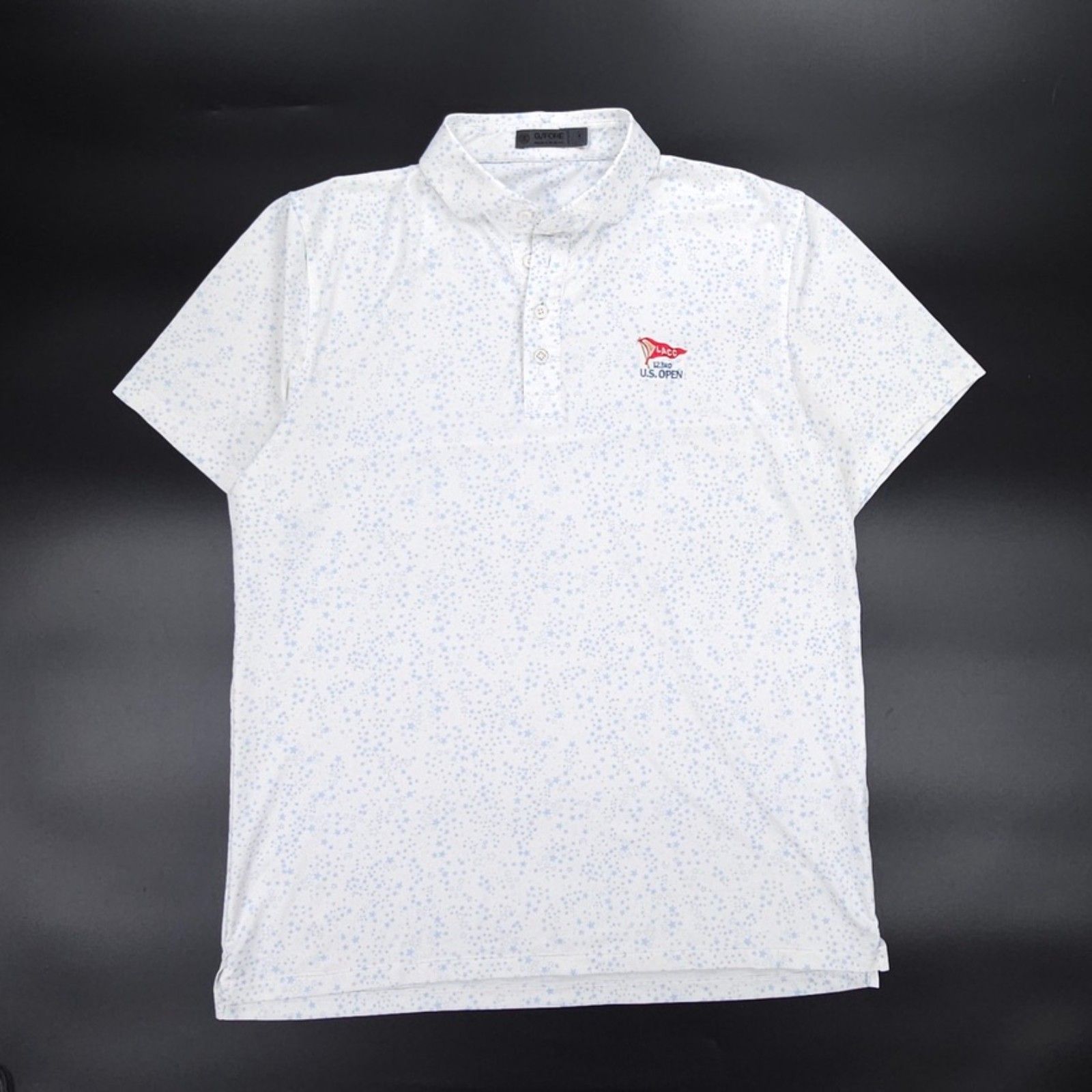 GFore 2023 Us Open Golf Polo White Star Print Preppy Sporty Athleisure Tennis
